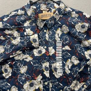 Duluth Trading Shirt‎ 4X Floral Button Up Blue NWT Plus Size Summer Breeze
